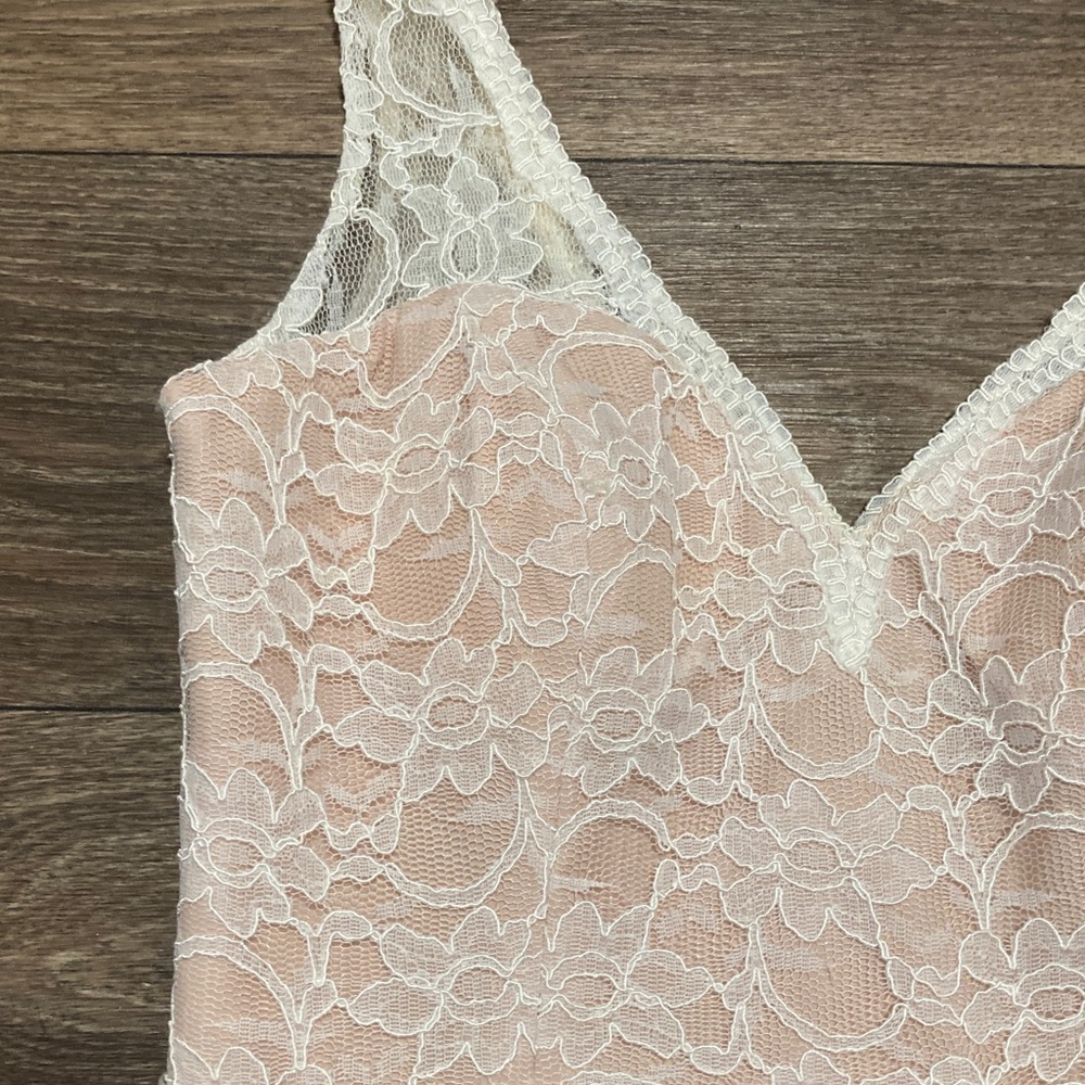 Mori Lee Ivory lace Corset Empire Waist simple elegant boho Wedding Gown Size 12 - Picture 4 of 16